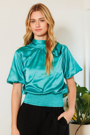 Waist Smocked Blouse