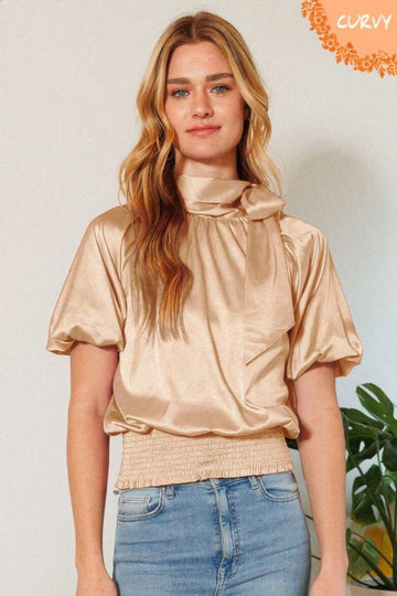 Waist Smocked Blouse