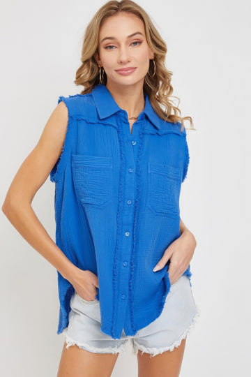 Blue Gauze Shirt