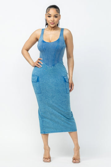 Cargo Midi Dress