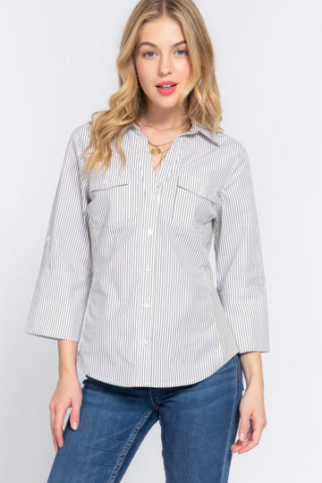 Long Sleeve Stripe Shirt