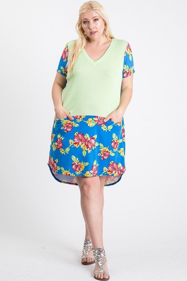 Plus Size Floral Midi Dress