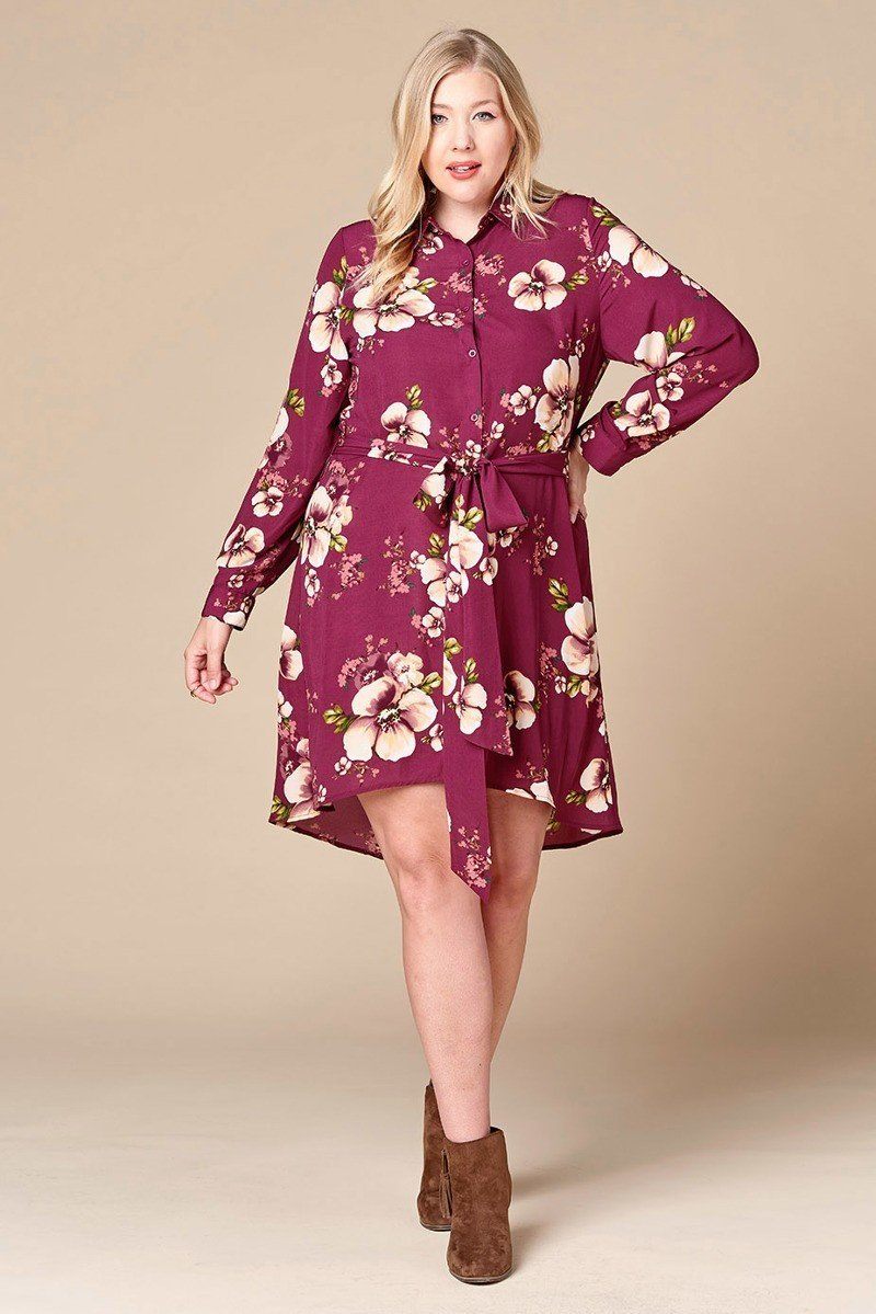 Floral Shirt Dress