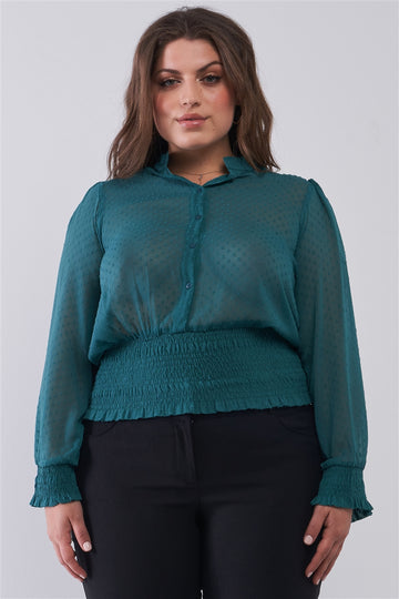 Plus Size Quetzai Green Blouse
