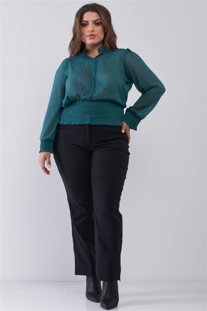 Plus Size Quetzai Green Blouse