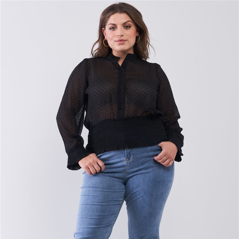Plus Size Black Blouse