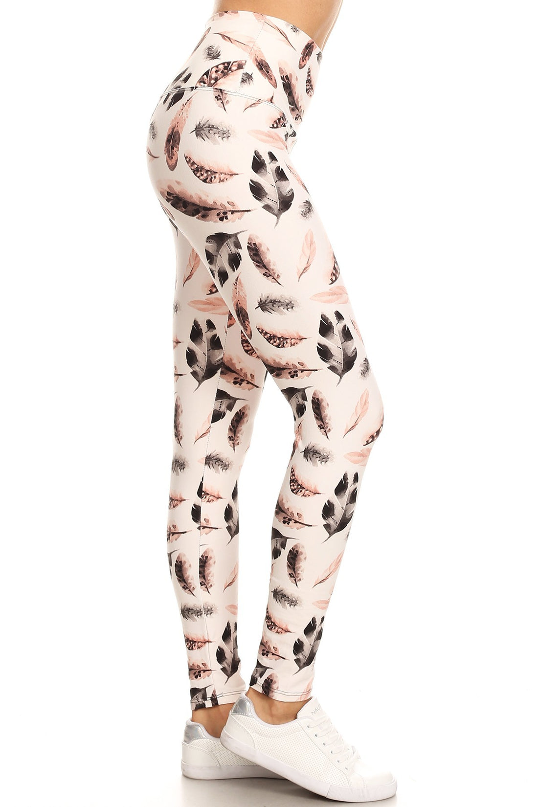 Leaf Printed High Waist Legging