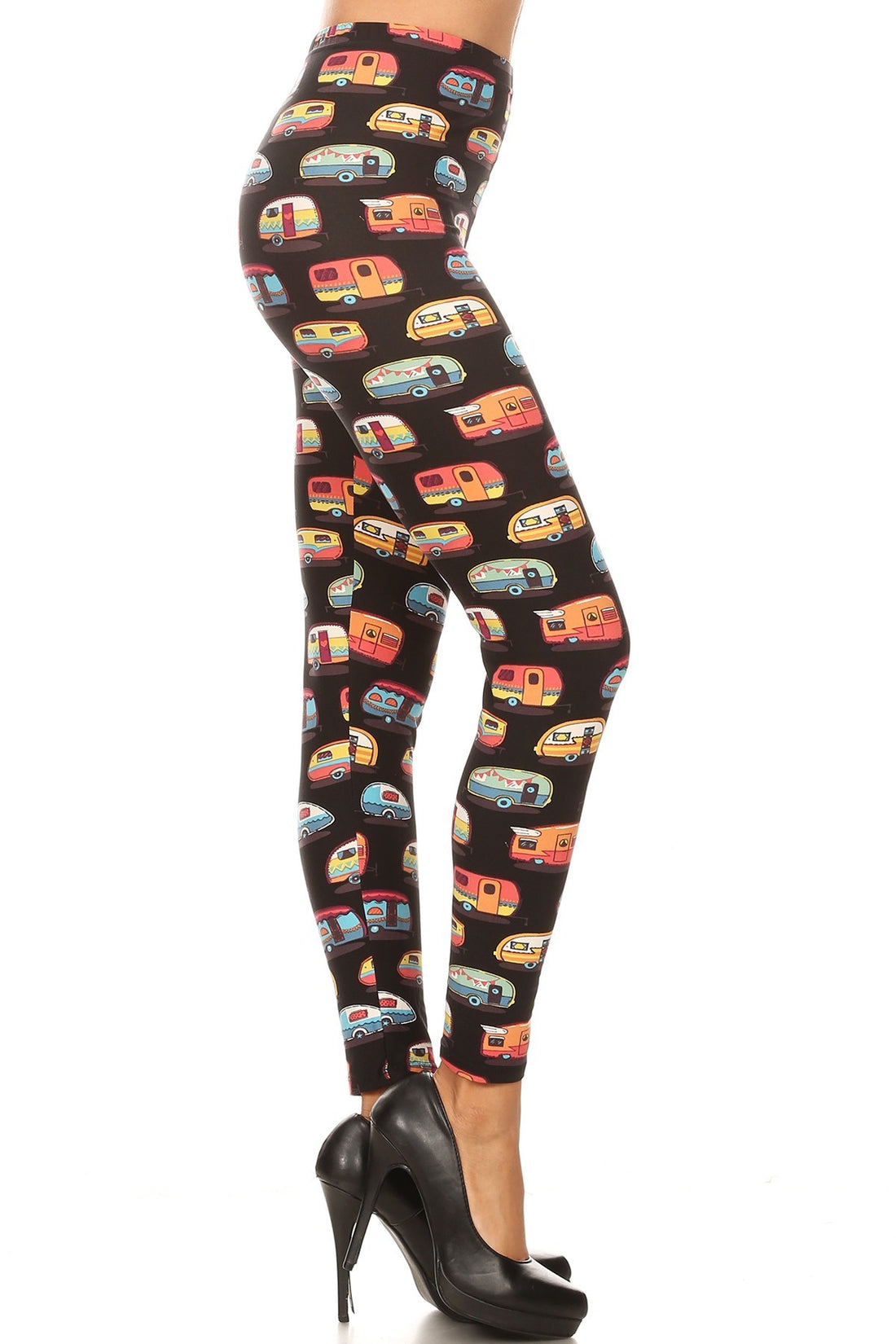 Multicolored Campers Printed Leggings