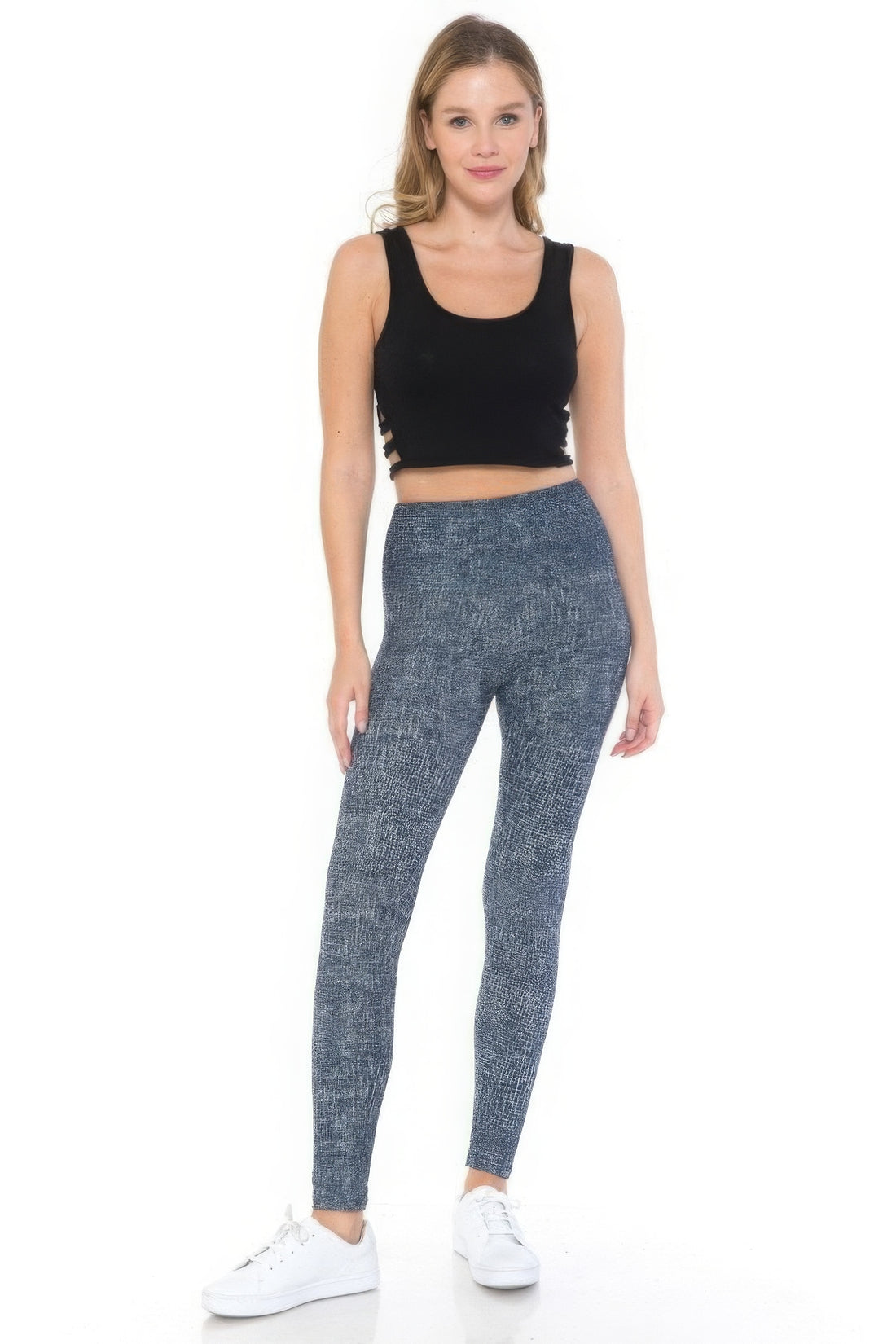 Multi Print Knit Legging With High Waist