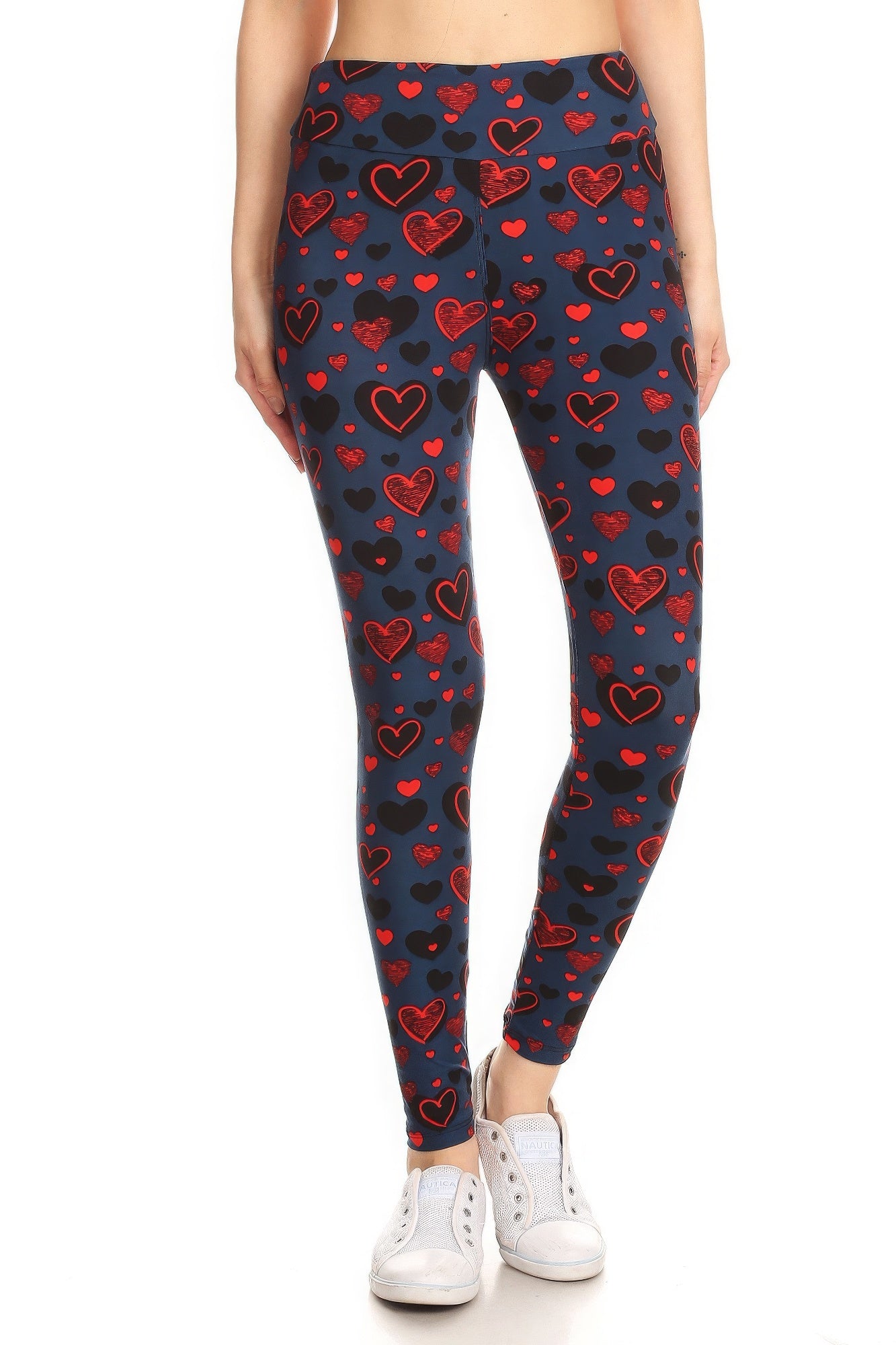 Heart Print Full Length Leggings