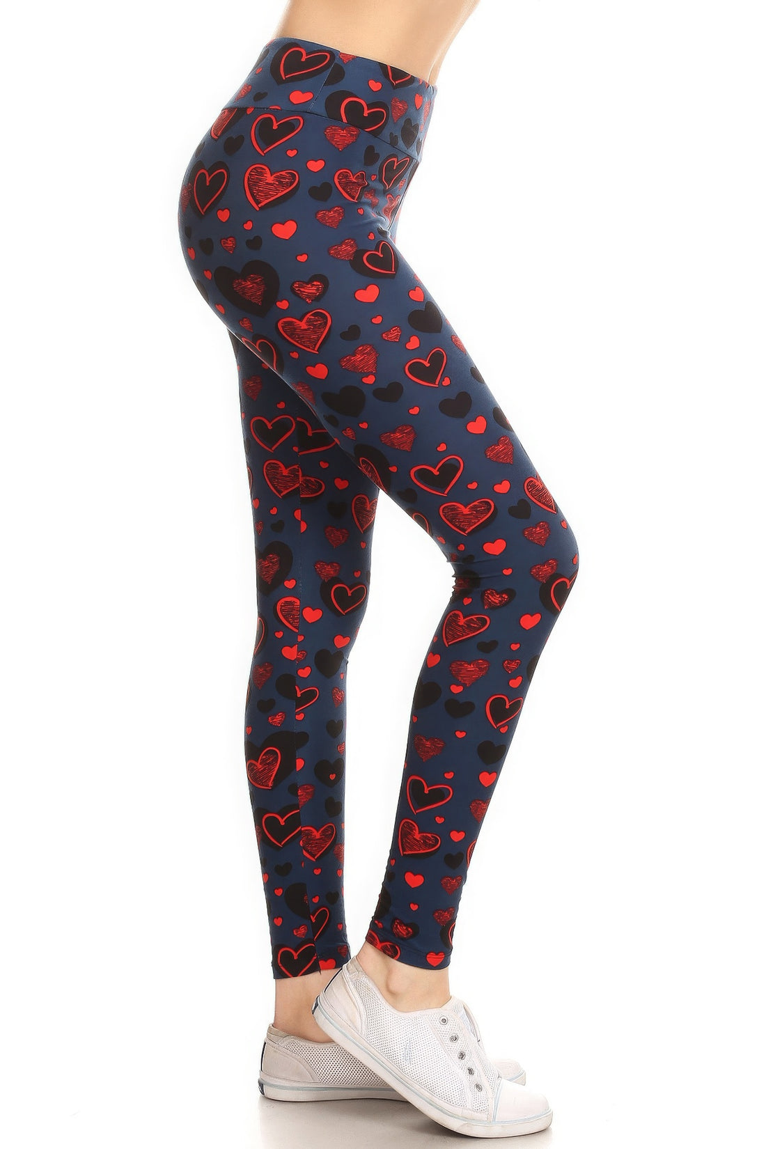 Heart Print Full Length Leggings