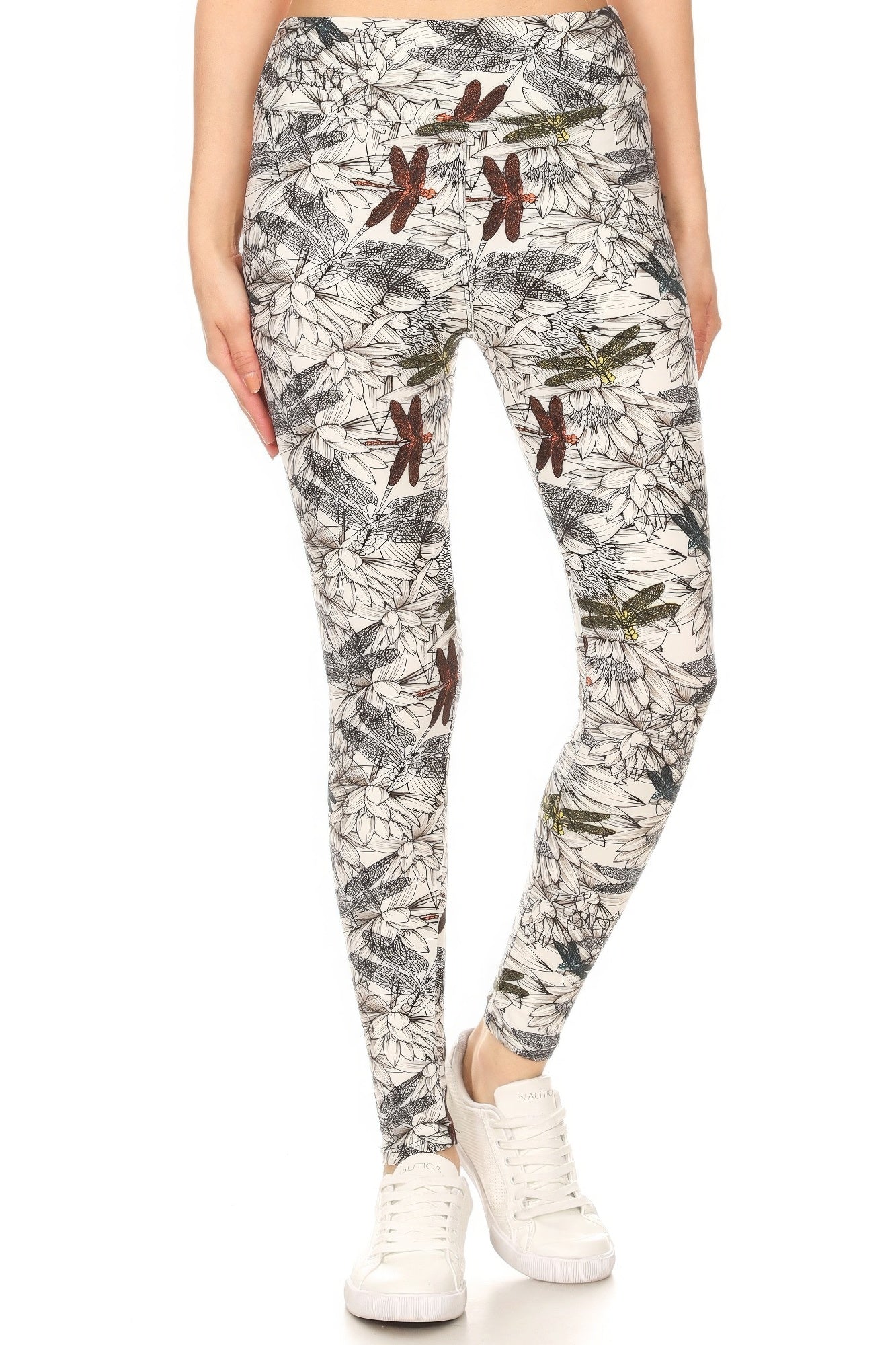 Dragonfly Print Full Length Leggings