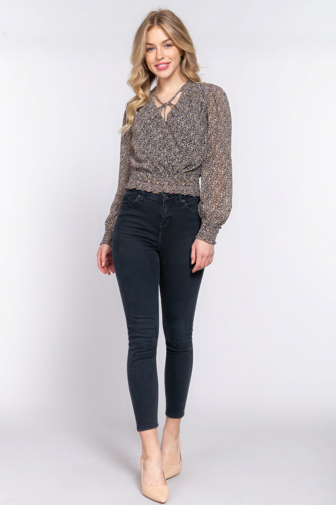 Classic black Chiffon Blouse