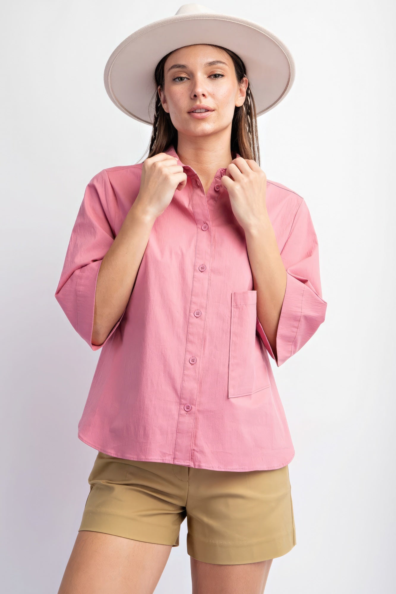 Mauve Poplin Shirt