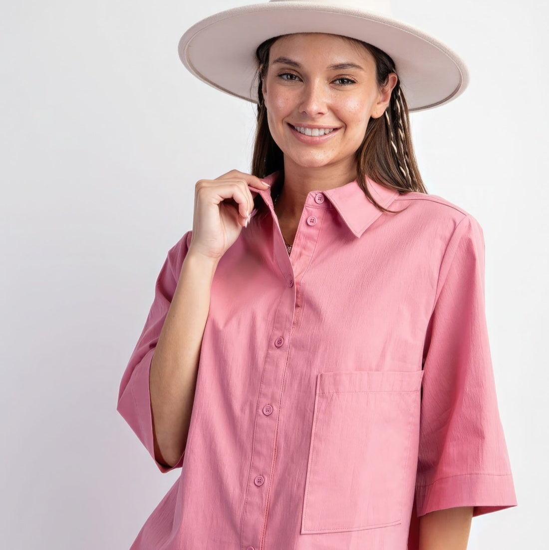 Mauve Poplin Shirt