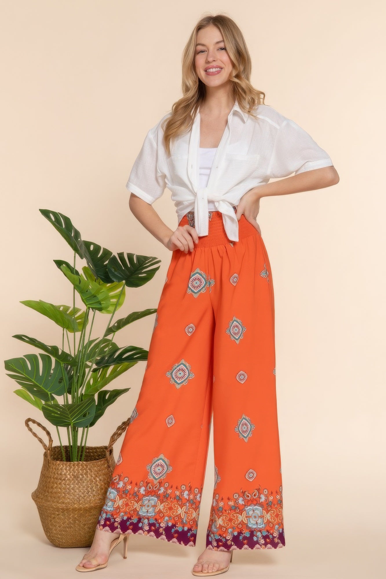 Printed Border Palazzo