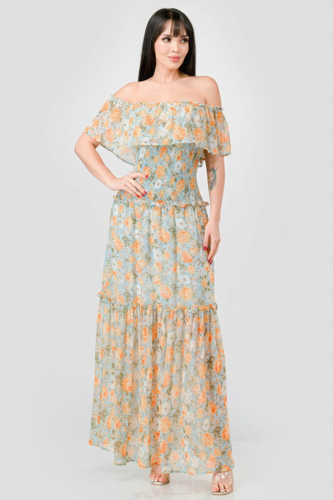 Off Shoulder Maxi Dress