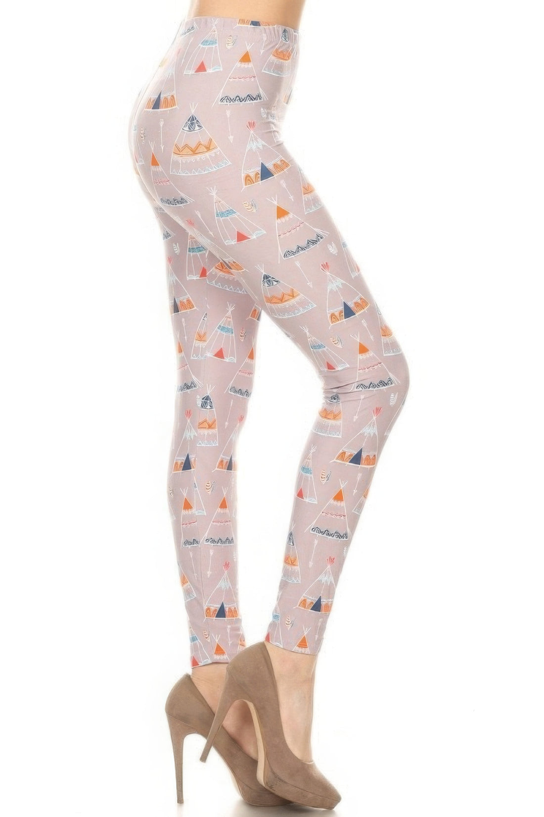 Teepee Print High Rise Leggings