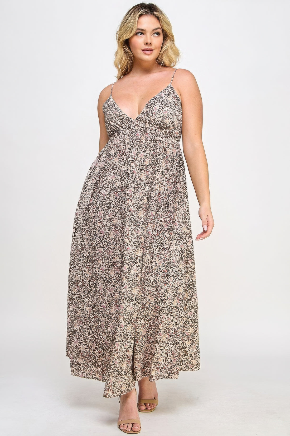 Floral Tie Back Maxi Dress
