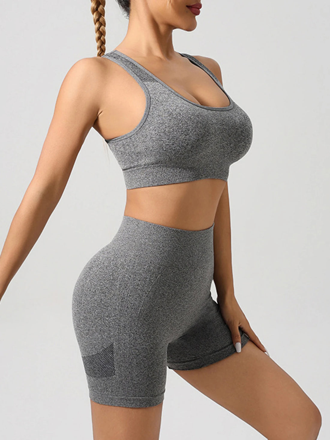 Sports Bra and High Waisted Shorts