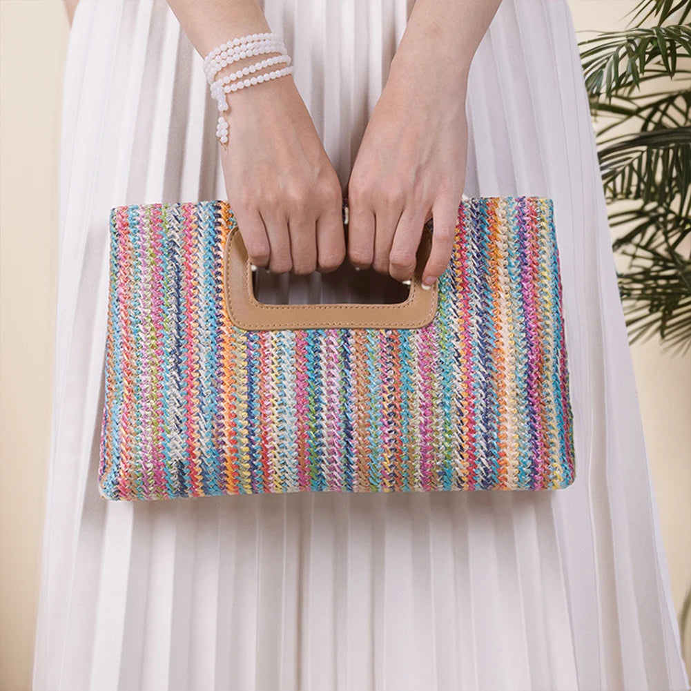 Raffia Clutch