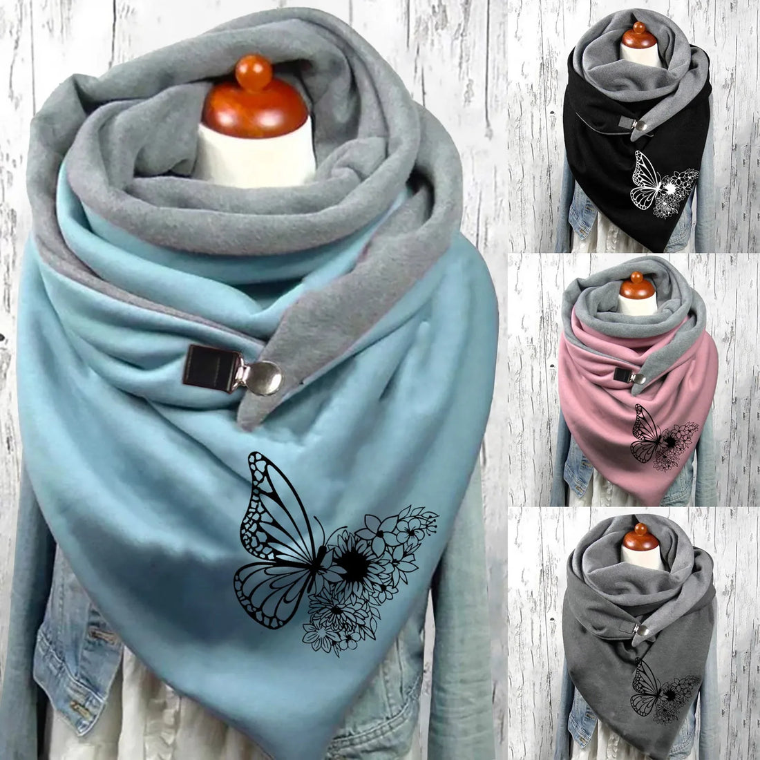 Retro Button Scarf