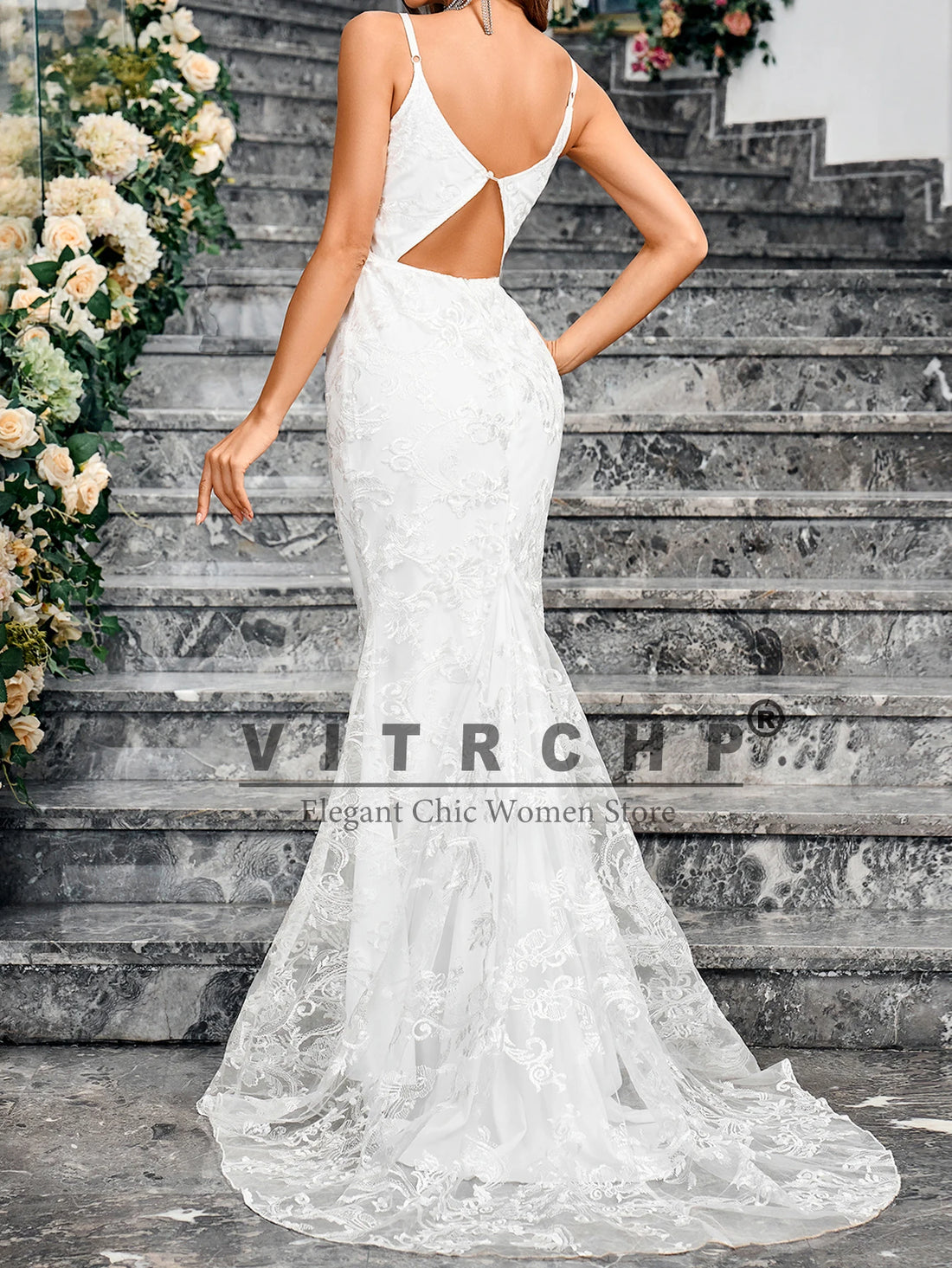 Sequined Mermaid Prom Gown